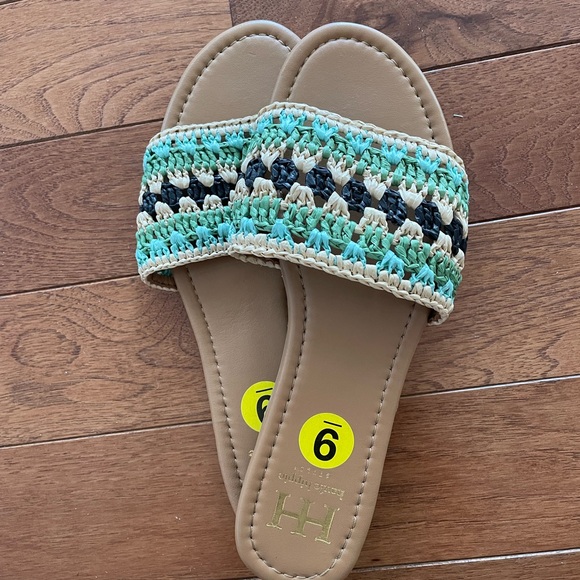 Hautie Hippie slide slip on shoe size 9 woven strap made in India - Picture 3 of 5